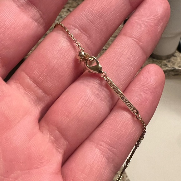 Black and Gold Peace Sign Kendra Scott Necklace - Picture 7 of 11